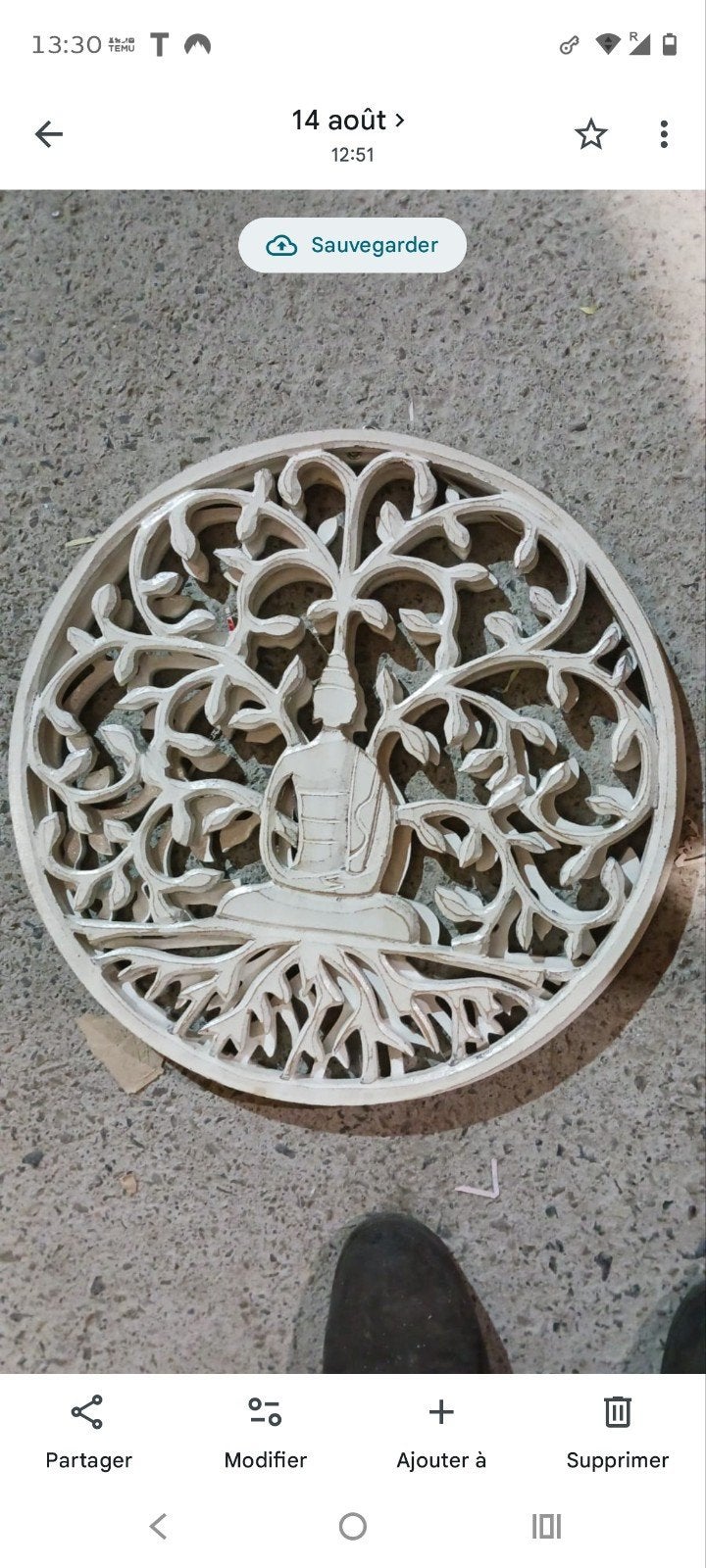 arbre de vie 60 cm en bois compressé motif bouddha, Maison & Meubles, Enlèvement ou Envoi, Bois