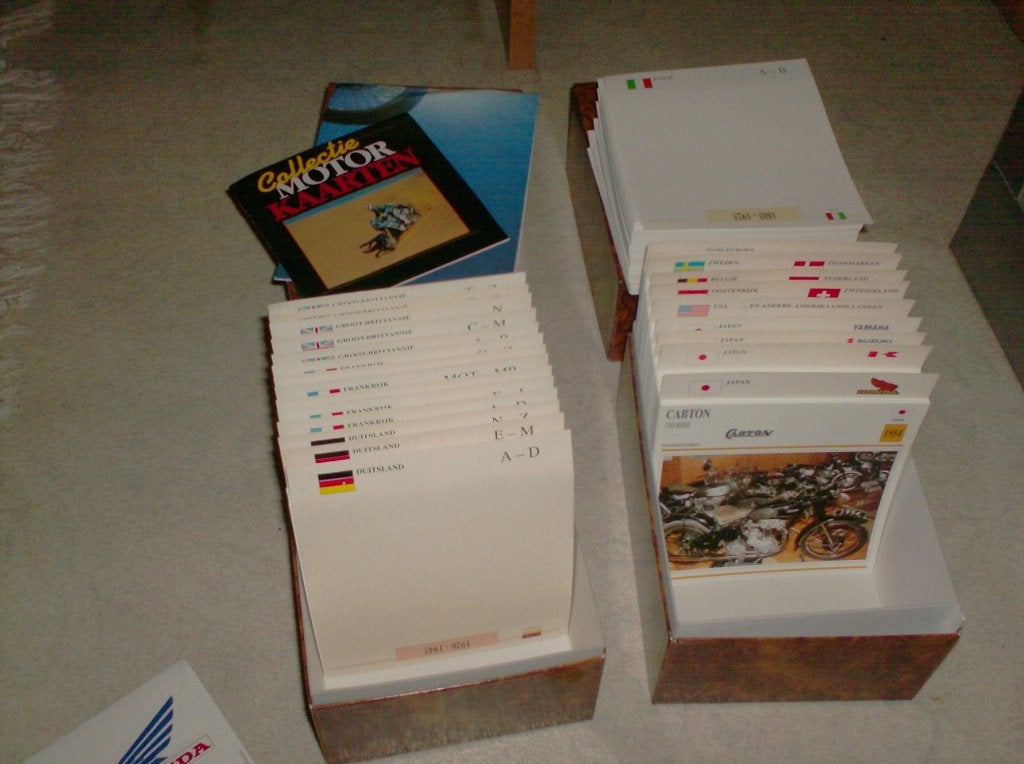 collectie motorkaarten 2 dozen, Ophalen of Verzenden, Zo goed als nieuw, Motoren