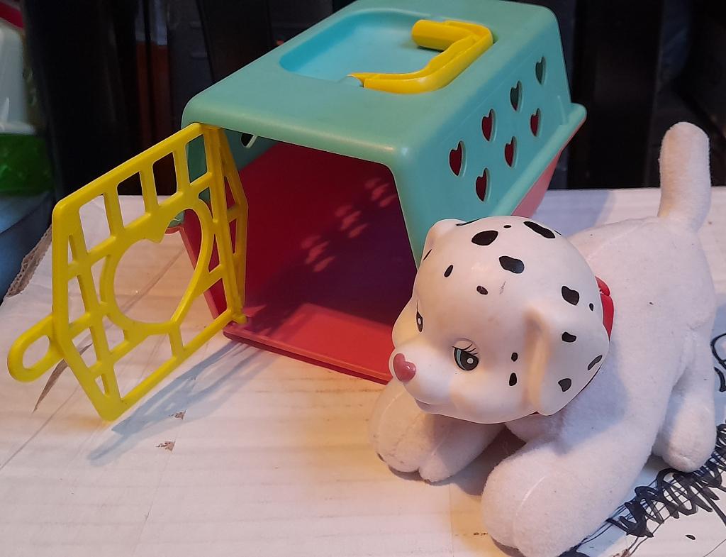 Speelgoed hond met reismand, Ophalen of Verzenden, Gebruikt, Hond