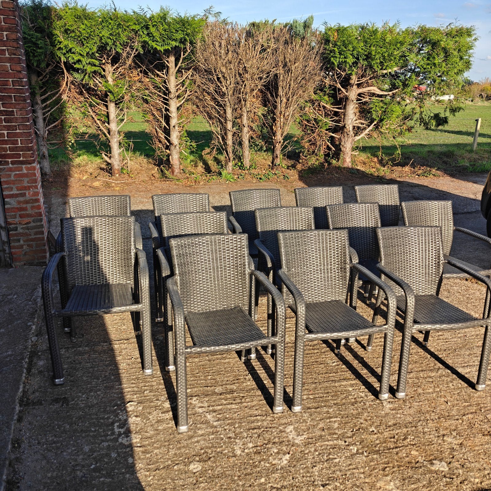 13 tuinstoelen, Enlèvement, Utilisé, Aluminium