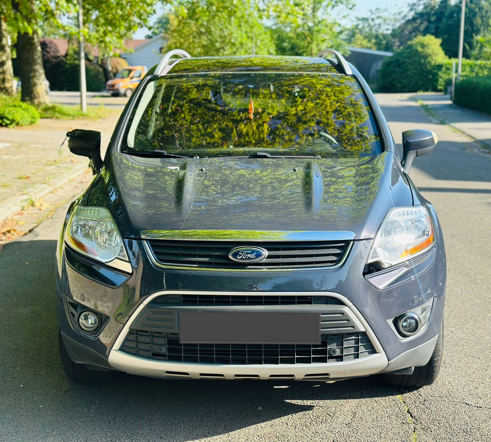 Ford Kuga 2.0 diesel, Auto's, Monovolume, Zwart, Blauw, Leder