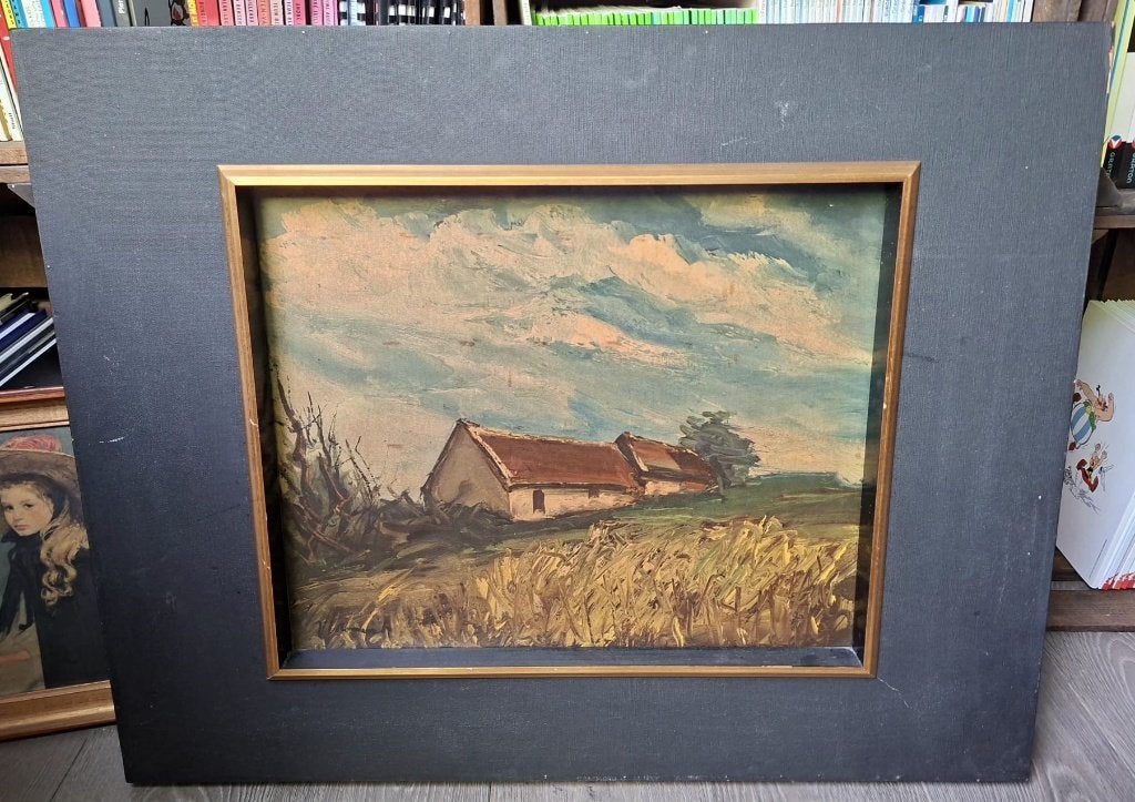 Reproductie van een olieverfschilderij, Antiek en Kunst, Ophalen, Overige ondergronden, Olieverf, Klassiek