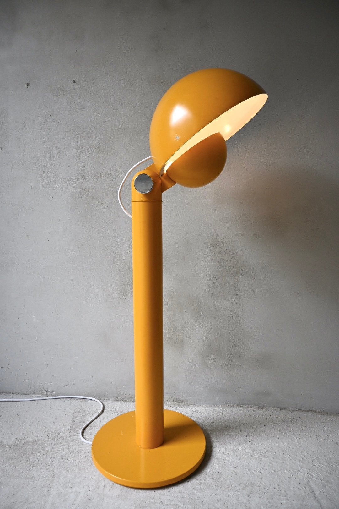 Vloerlamp Cuffia door Francesco Buzzi voor Bieffeplast Geel, Ophalen, Zo goed als nieuw, Metaal