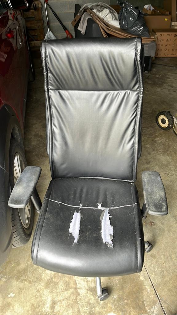 Fauteuil de bureau en cuir à roulettes Free, Enlèvement, Comme neuf, Chaise de bureau
