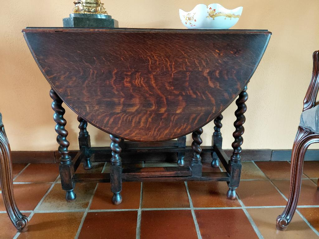 Engelse antieke gateleg/dropleaf/hangoortafel, Antiek en Kunst, Ophalen