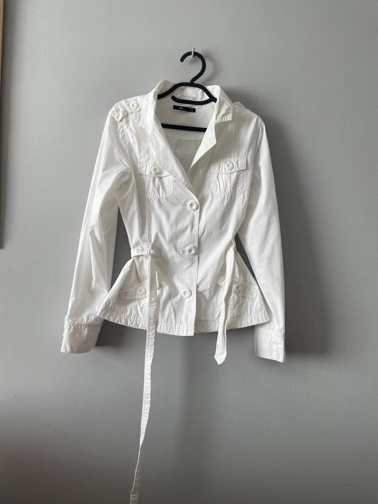 Nieuw MIM jack met witte riem M/L, Kleding | Dames, Jassen | Zomer, MIM, Ophalen of Verzenden, Nieuw, Wit