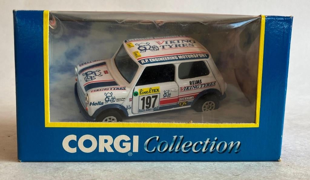 Mini Cooper rally VIKING TYRES Corgi # 04401., Ophalen of Verzenden, Zo goed als nieuw, Auto