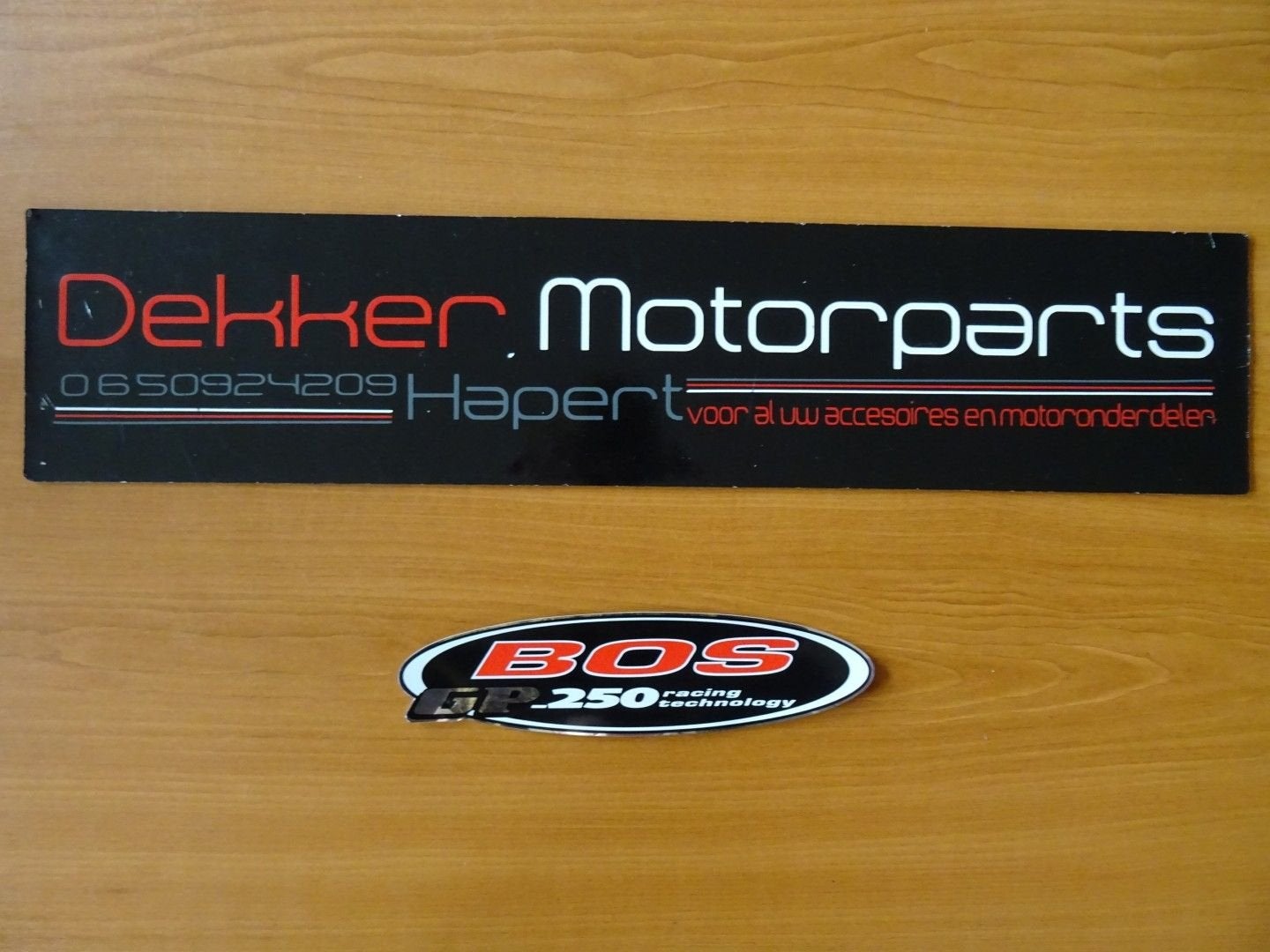 Bos Exhausts Uitlaat / Demper Sticker # Bos GP-250 Racing Te, Motoren, Ophalen of Verzenden, -, -, -