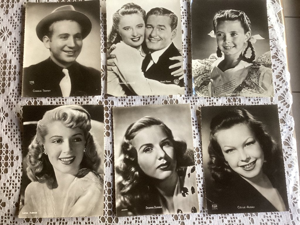 16 grote chromos filmsterren 22,50x17 cm chocolat CLOVIS, Collections, Enlèvement ou Envoi, Utilisé