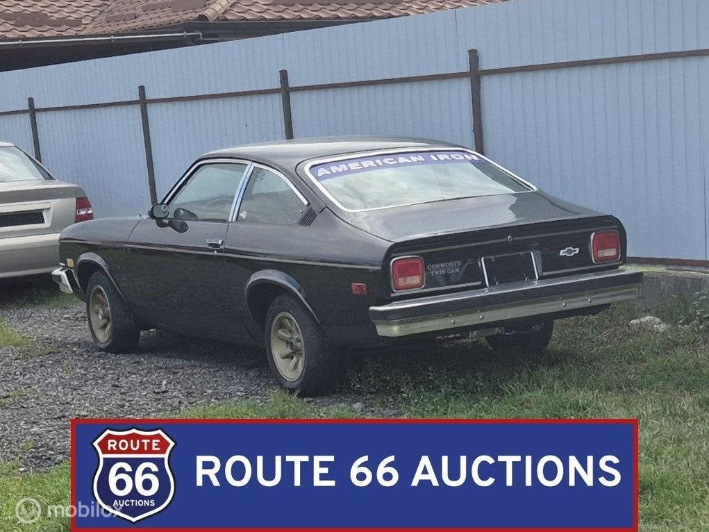 Chevrolet Cosworth Vega | 1975 | Route 66 Auctions, Auto's, Chevrolet, Zwart, Bedrijf, Handgeschakeld