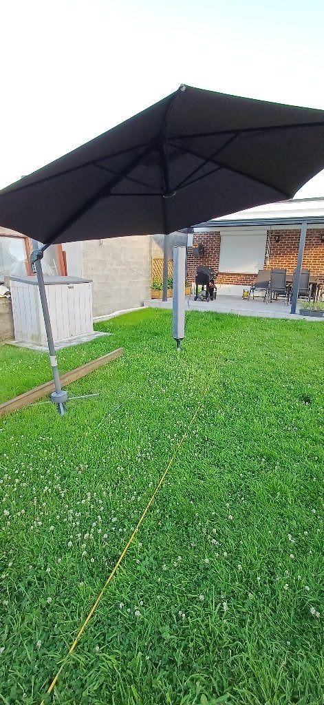 Parasol déporté 290cm, Étanche, Enlèvement, Parasol sur pied, Utilisé