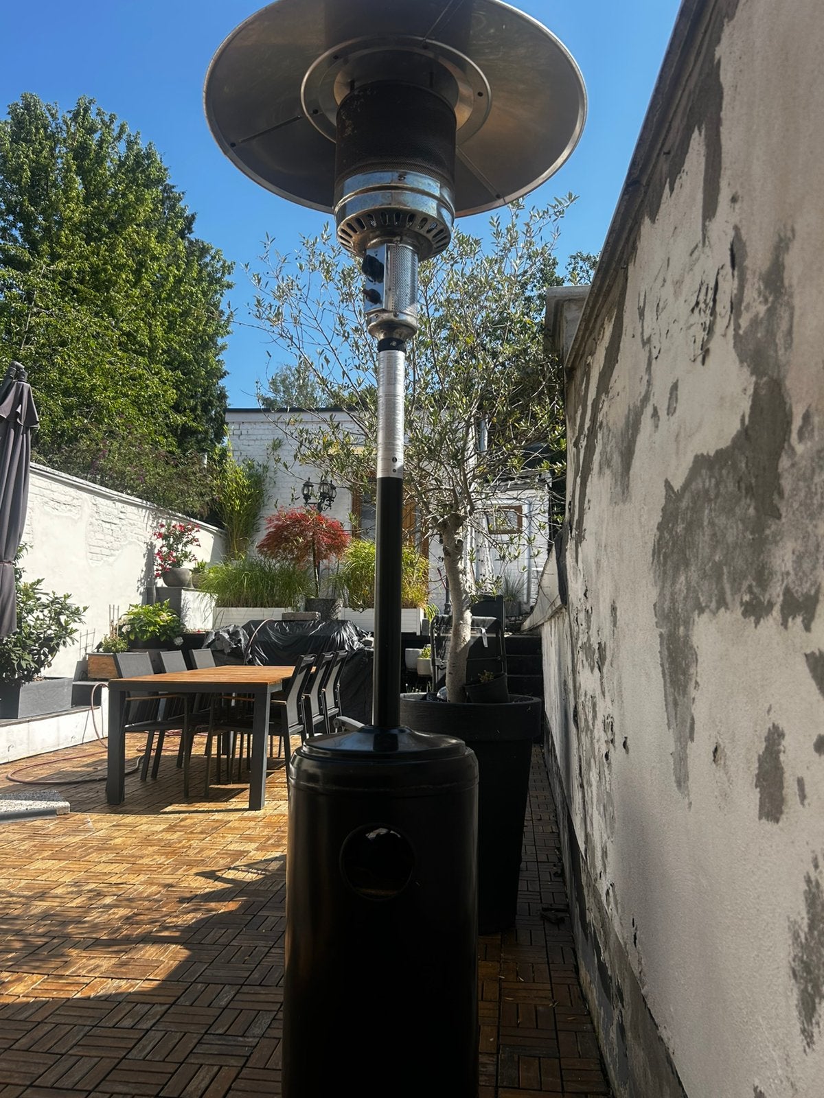 Parassol chauffant, Jardin & Terrasse, Chauffage de terrasse, Enlèvement, Comme neuf, Gaz, Parasol