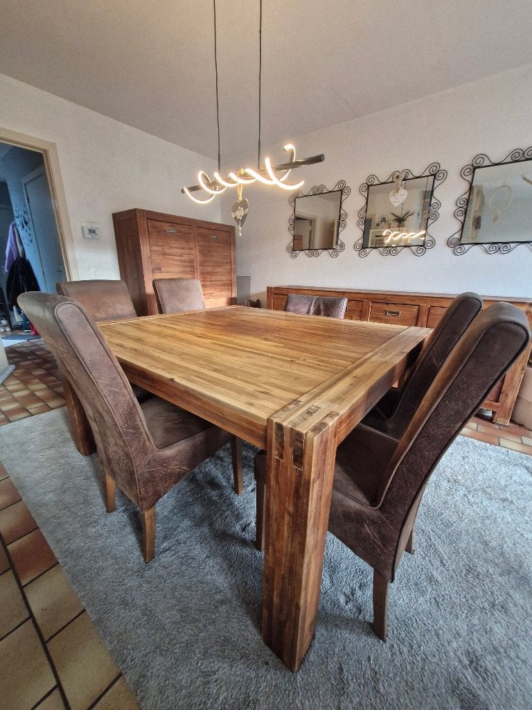 Mooie grenen eetkamer set – tafel, dressoir en barkast, Huis en Inrichting, Ophalen, Gebruikt, Rustiek, 4 tot 6 stoelen