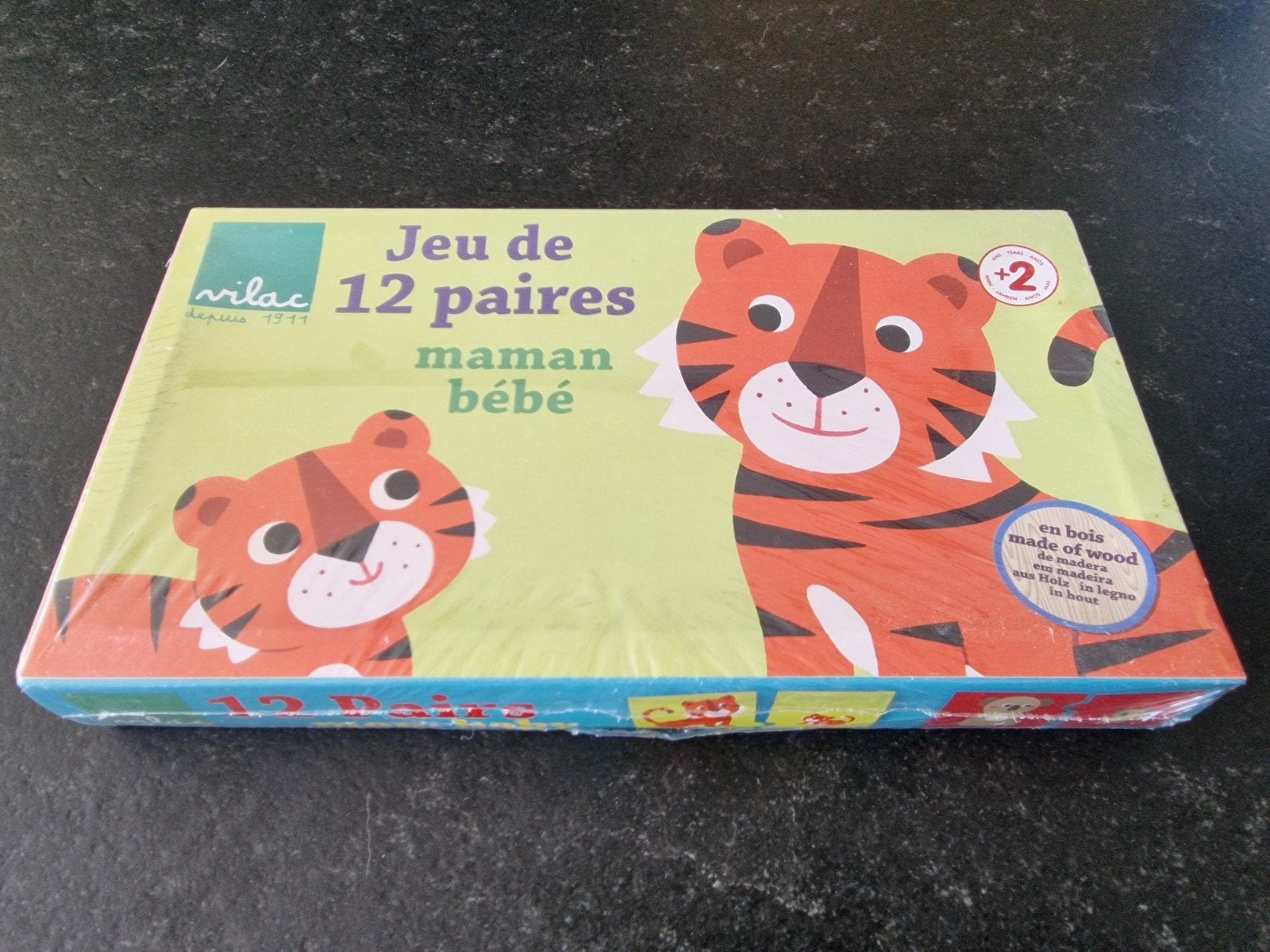 Mama & Baby Puzzel Spel - Vilac, Ophalen, 2 tot 4 jaar, 10 tot 50 stukjes, Nieuw
