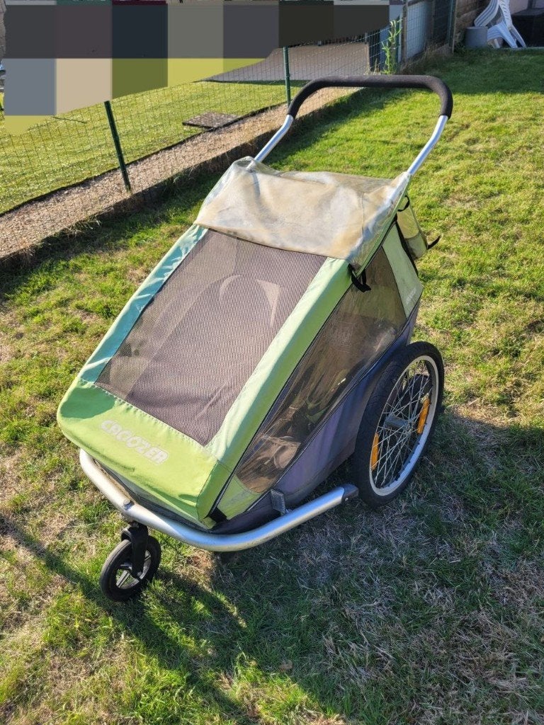 Remorque à vélo pour enfants avec accessoires, Pliable, Croozer, Enlèvement, Utilisé