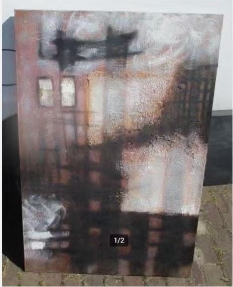 Belle œuvre peinte abstraite 'Various Boxes' - 120x80, Enlèvement ou Envoi