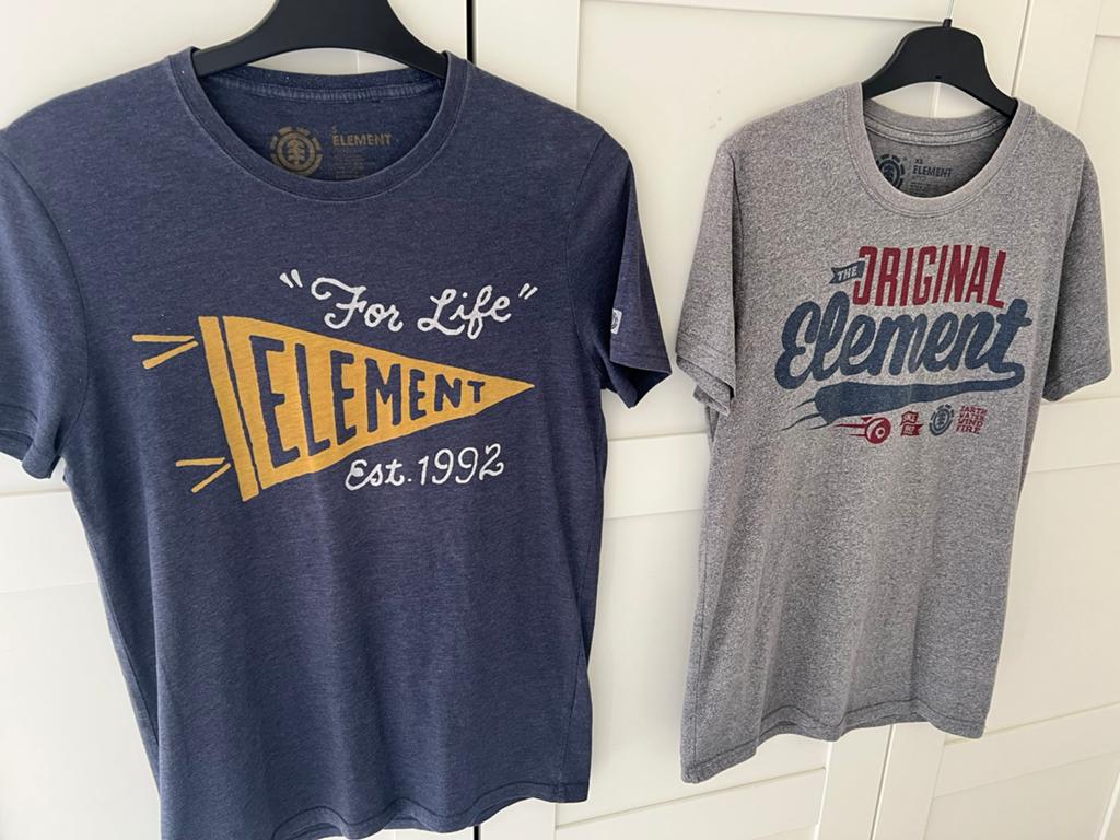 T-shirt bleu et gris ELEMENT tailles XS et S (ou 176), Enfants & Bébés, Vêtements enfant | Taille 176, Enlèvement ou Envoi, Utilisé