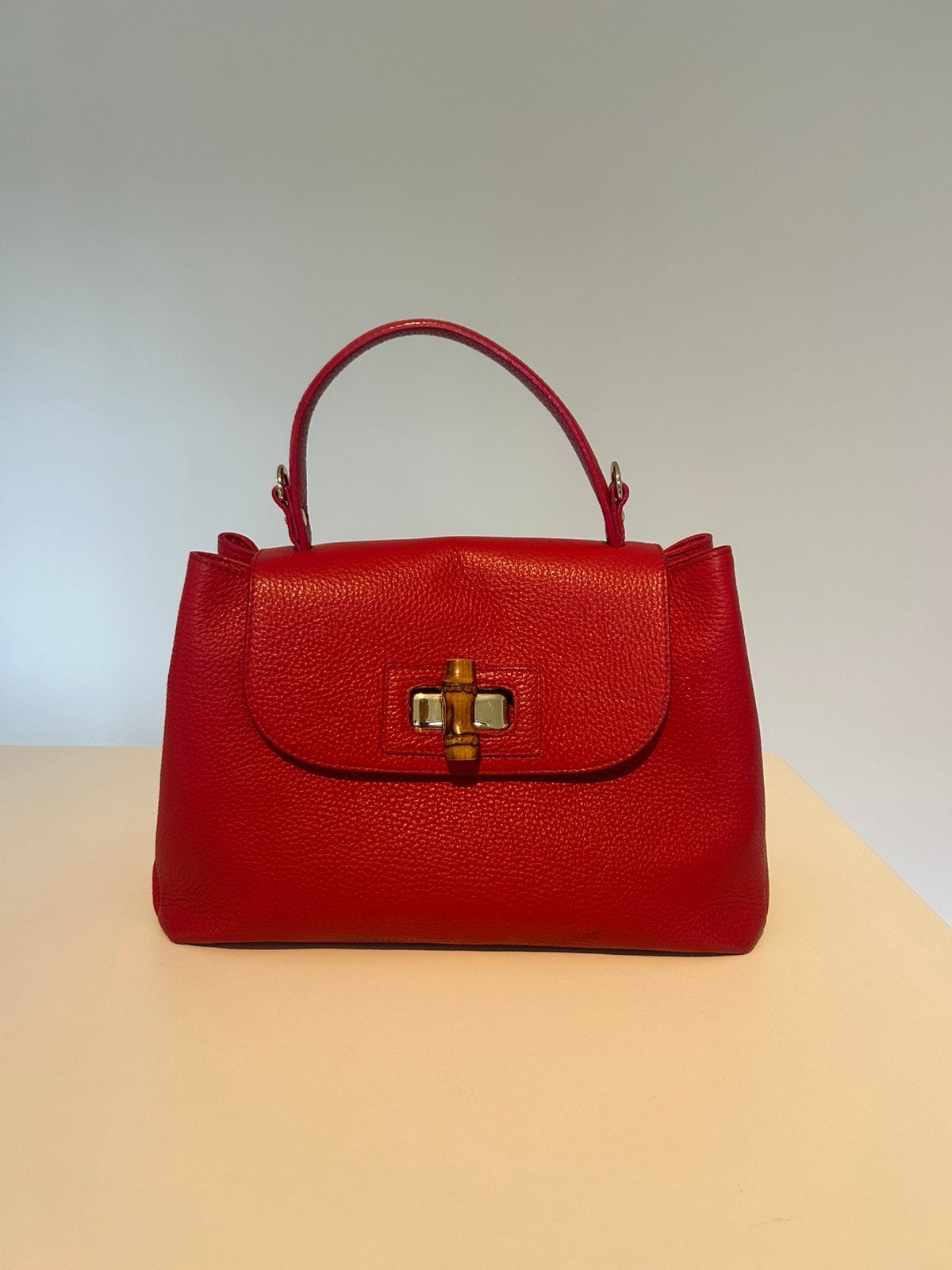 Sac à main en cuir Gianni Notaro C.J., Enlèvement ou Envoi, Comme neuf, Rouge, Sac à main