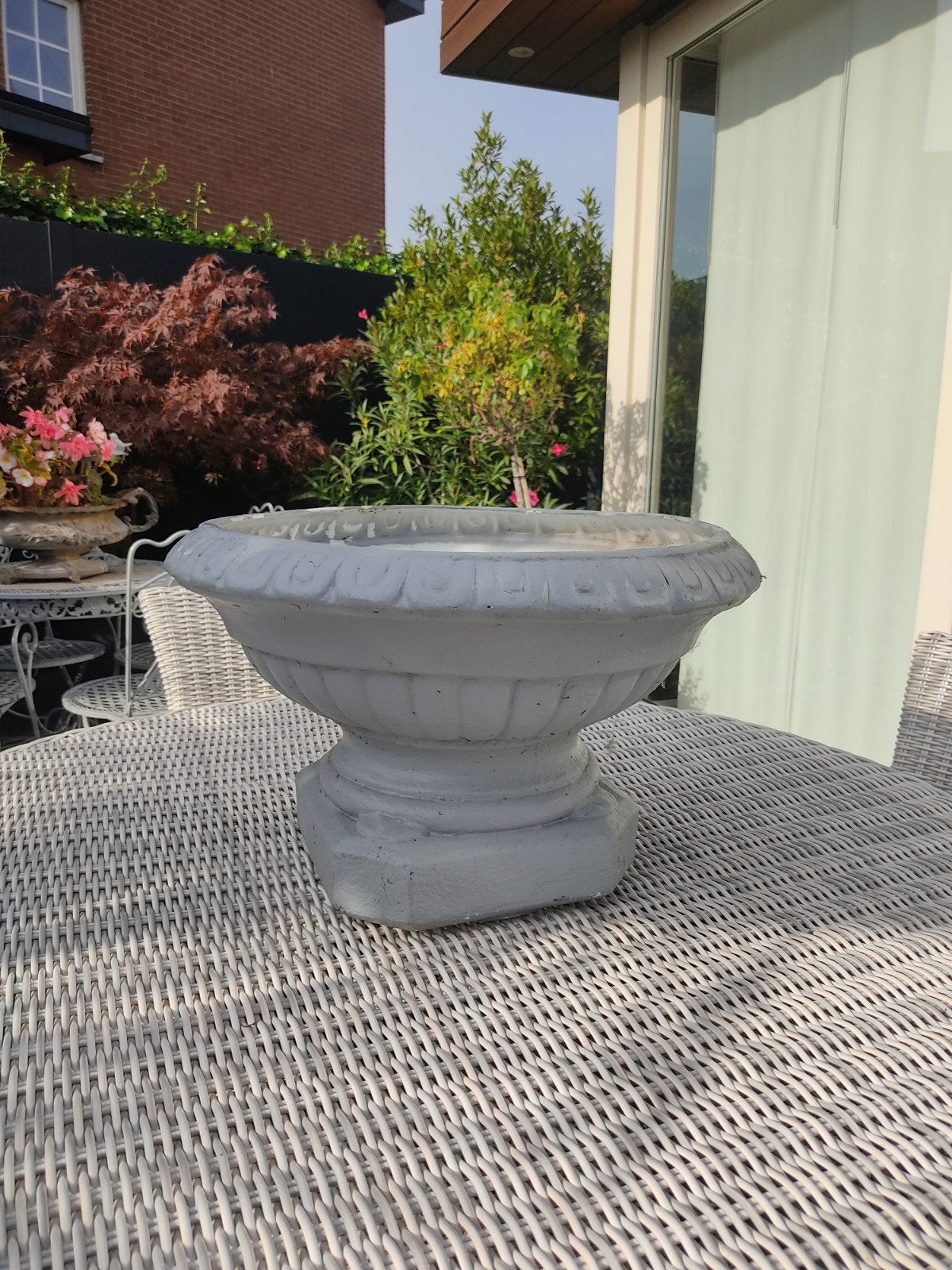 licht grijs bloemenvaas, Tuin en Terras, Ophalen