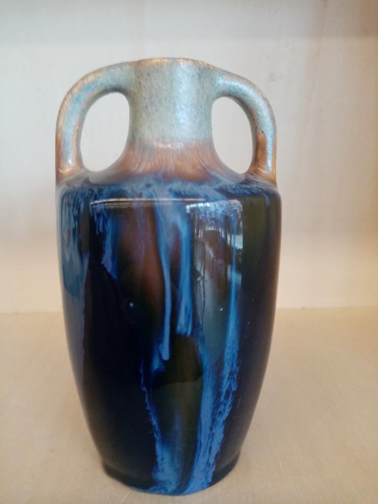 Vase art déco période  grès cristallisé Pierrefonds 13cm, Enlèvement ou Envoi