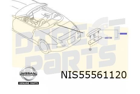 Nissan 350Z Roadster derde remlicht (te spuiten) Origineel!, Auto-onderdelen, -, Verzenden, -, Nieuw