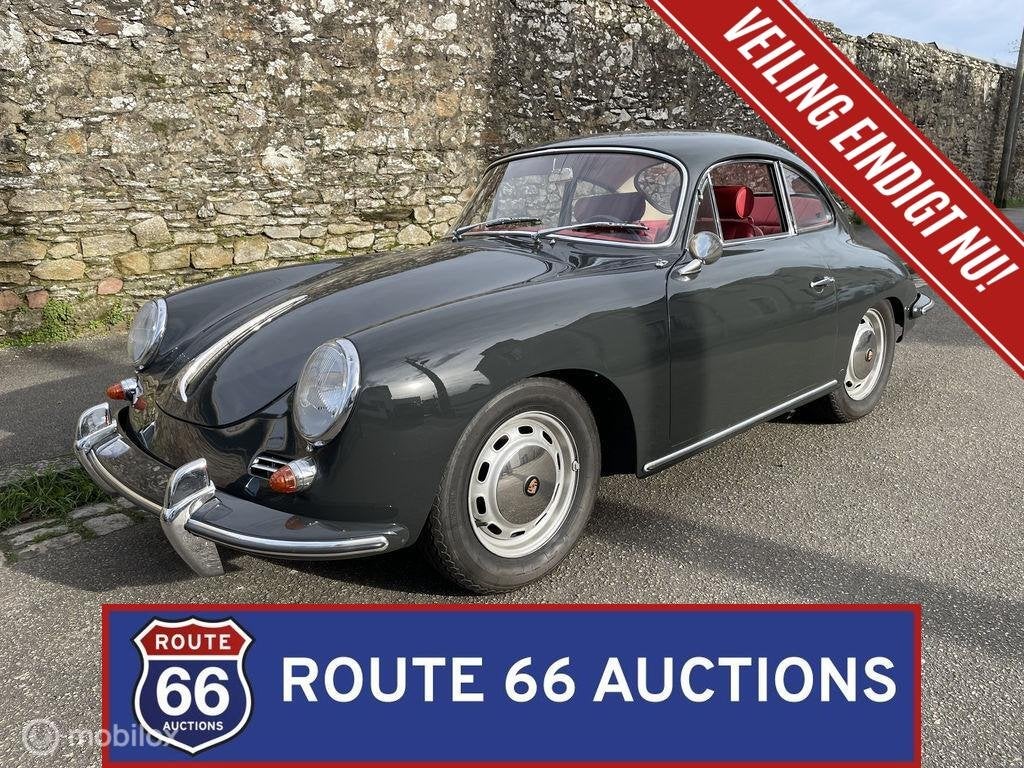 Porsche 356 C | 1964 | Route 66 Auctions, Auto's, Zwart, Bedrijf, Overige carrosserie, Porsche