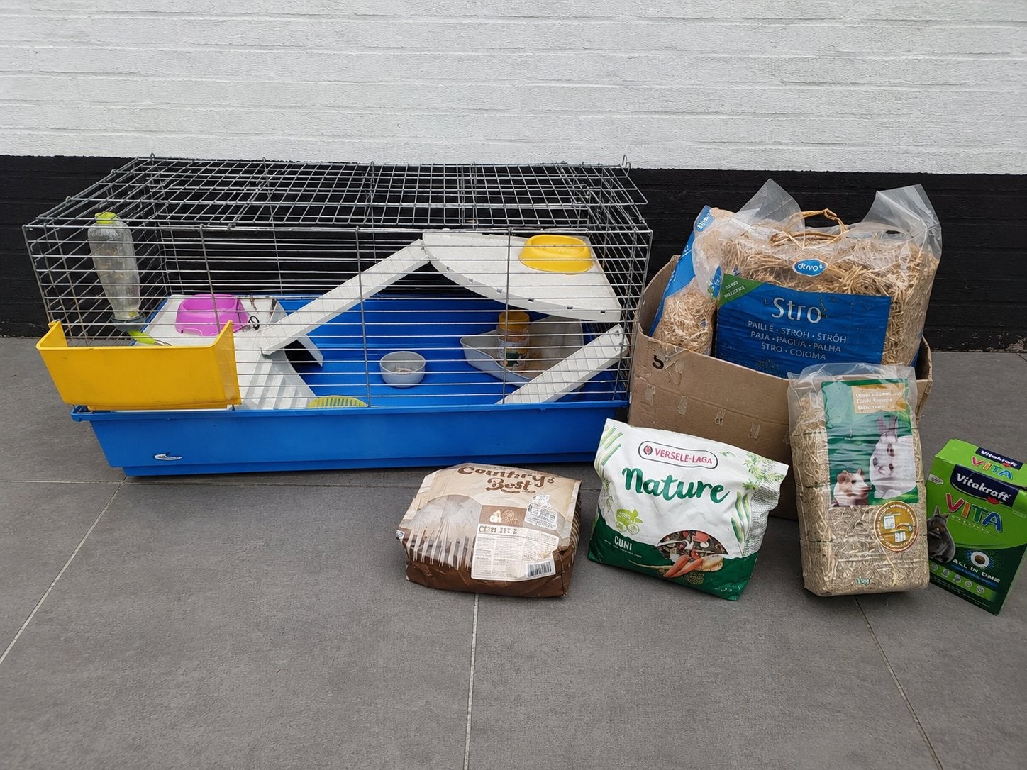 Groot kooi + benodigheden voor kleine knaagdieren, Dieren en Toebehoren, Knaagdieren en Konijnen | Hokken en Kooien, Ophalen, Gebruikt