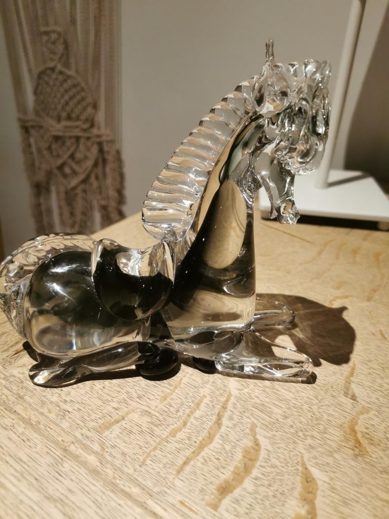 Très beau vieux cheval en cristal, Enlèvement, Cristal