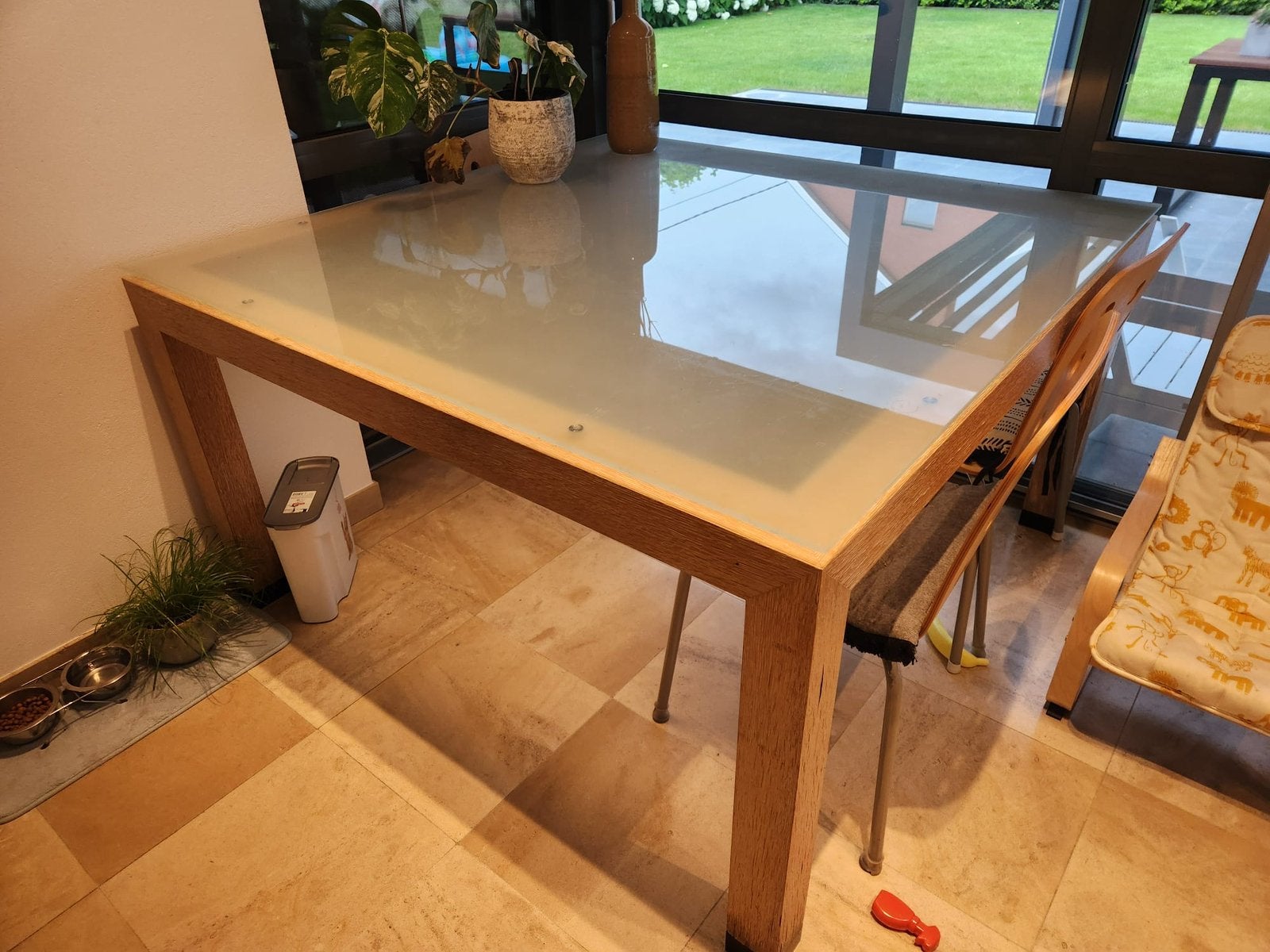 Table à manger 142,5.x142,5 x79, 100 à 150 cm, Cinq personnes ou plus, Carré, 100 à 150 cm