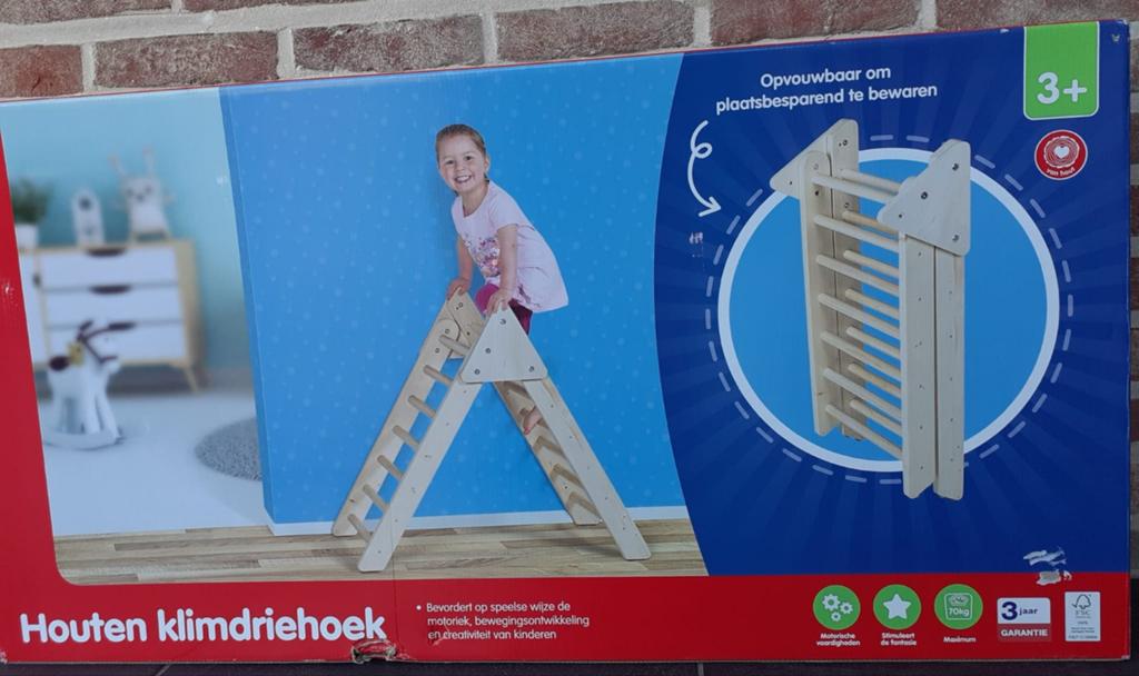 Houten klimdriehoek zo goed als nieuw, Kinderen en Baby's, Ophalen