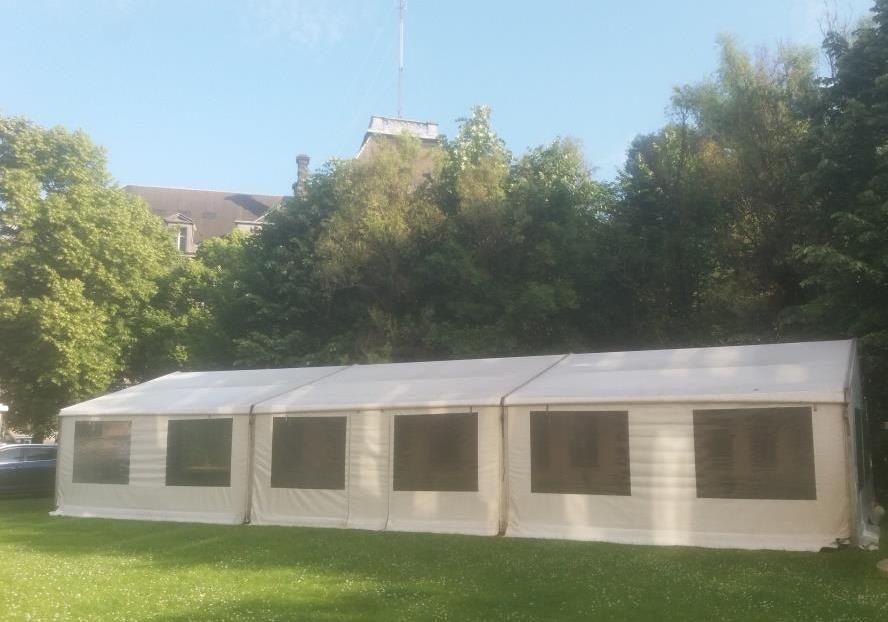 Kadertent 6m breed te koop, Hobby en Vrije tijd, Ophalen, Gebruikt