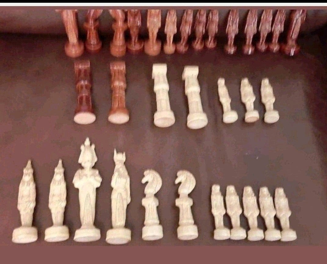Unieke Antieke Egyptisch schaakstukken, Ophalen of Verzenden