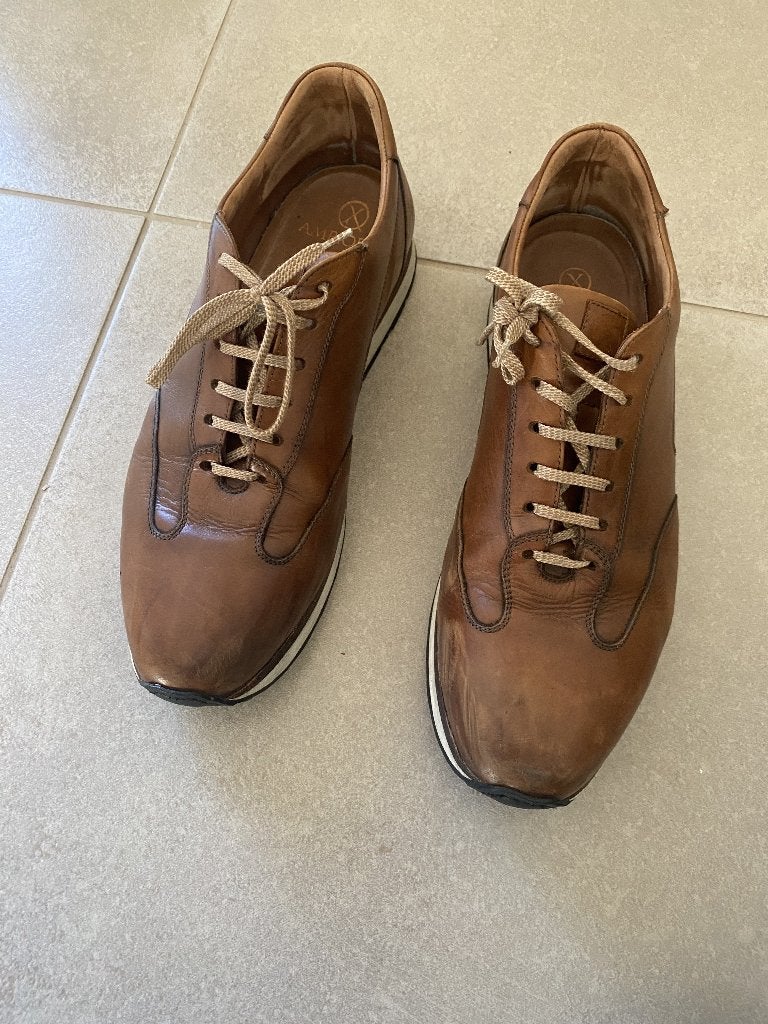 Bruine leren sneakers Amboirix, Kleding | Heren, Ambiorix, Bruin, Ophalen of Verzenden, Sneakers