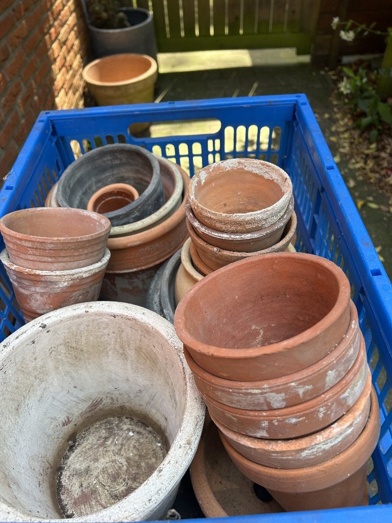bloempotten allerlei, Ophalen, Gebruikt, Balkon, Overige vormen