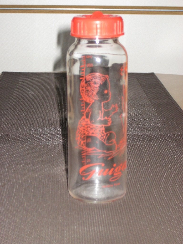 Pyrex retro glazen babyfles Guigoz, Ophalen of Verzenden, Overige typen