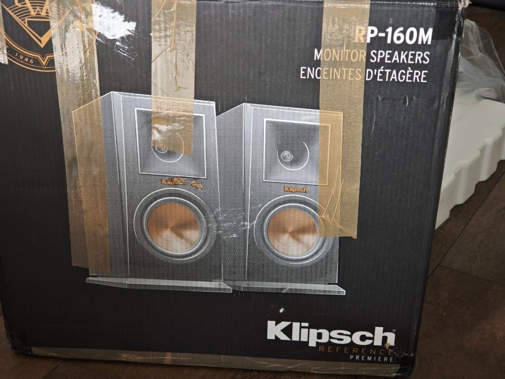 Klipsch RP-160M (RP-600M) boekenplank speakers, Audio, Tv en Foto, Luidsprekerboxen, Ophalen of Verzenden, Zo goed als nieuw, 60 tot 120 watt