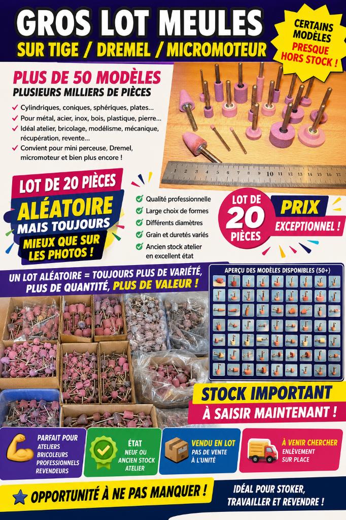 Meules -Bricolage Artisanat Hobby Atelier Modélisme - Outils, Enlèvement ou Envoi, Neuf, Autres types