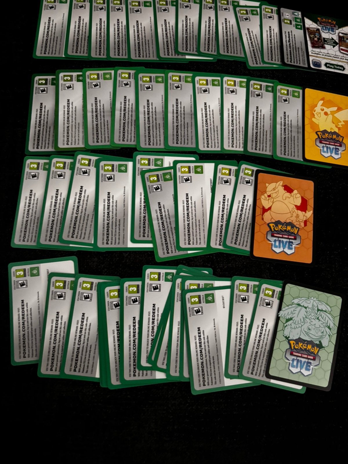 Lot de 48 cartes Pokémon TCG Live Code - Inutilisées, Envoi, Neuf