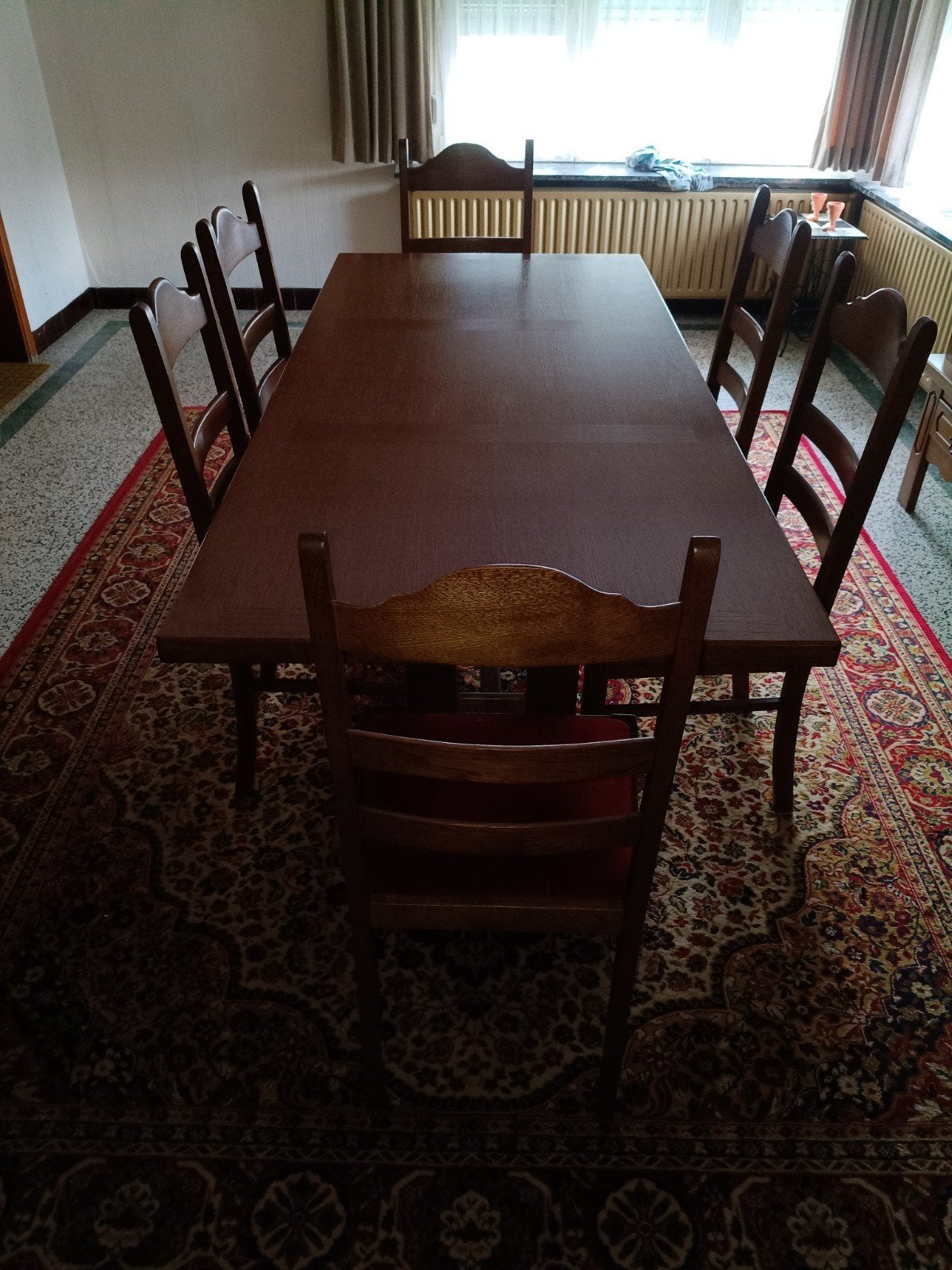eettafel met zes stoelen, Antiek en Kunst, Ophalen