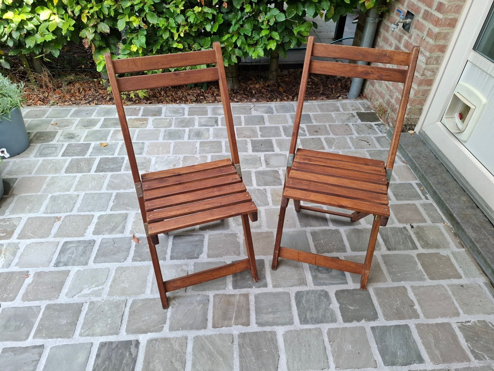 2 klapstoelen, Jardin & Terrasse, Enlèvement, Comme neuf, Bois, Pliant