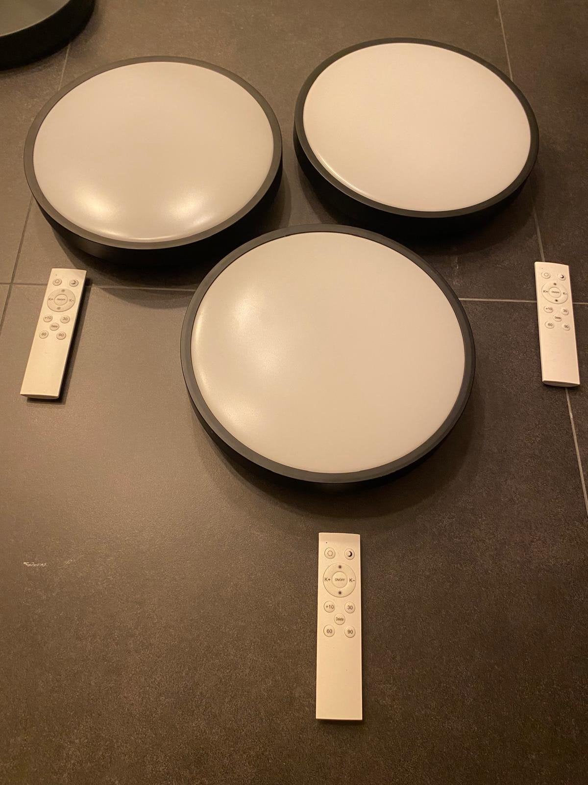 3 Ledlampen met afstandsbediening, Enlèvement, Utilisé, Dimmable