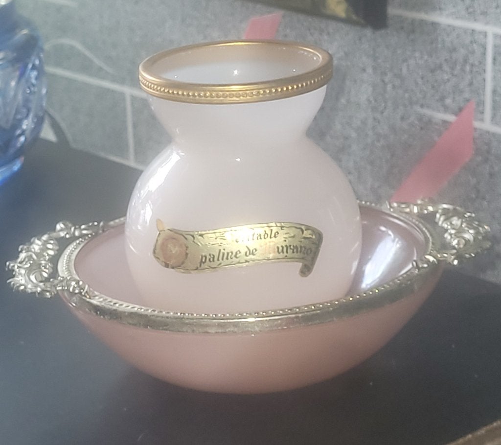 Ensemble de toilette ancien en Opaline de Murano, Antiquités & Art, Enlèvement