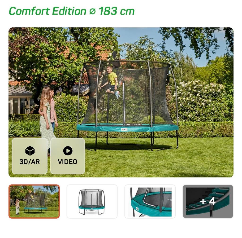Salta trampoline Ø183 cm inclusief extra beschermkussen, Ophalen, Zo goed als nieuw