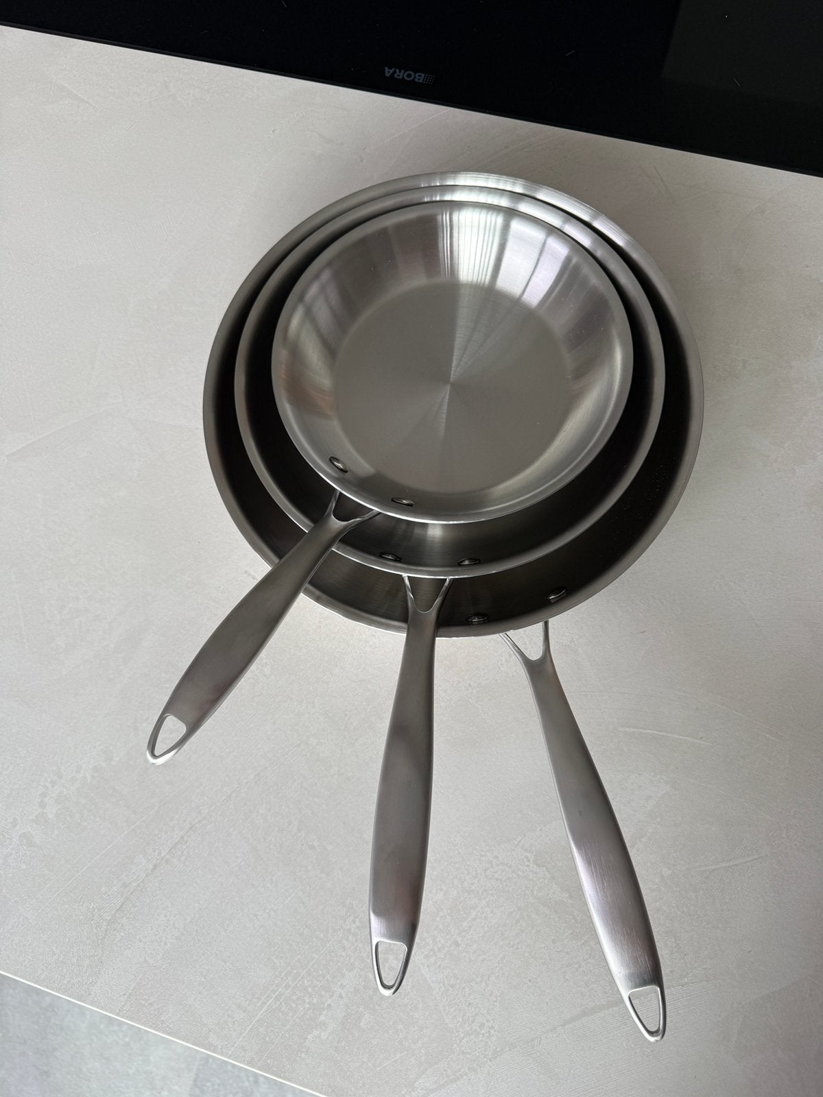 Kookset 3-delig ‘Blaze’ van Salt & Pepper, Ophalen, Zo goed als nieuw, Koekenpan of Braadpan
