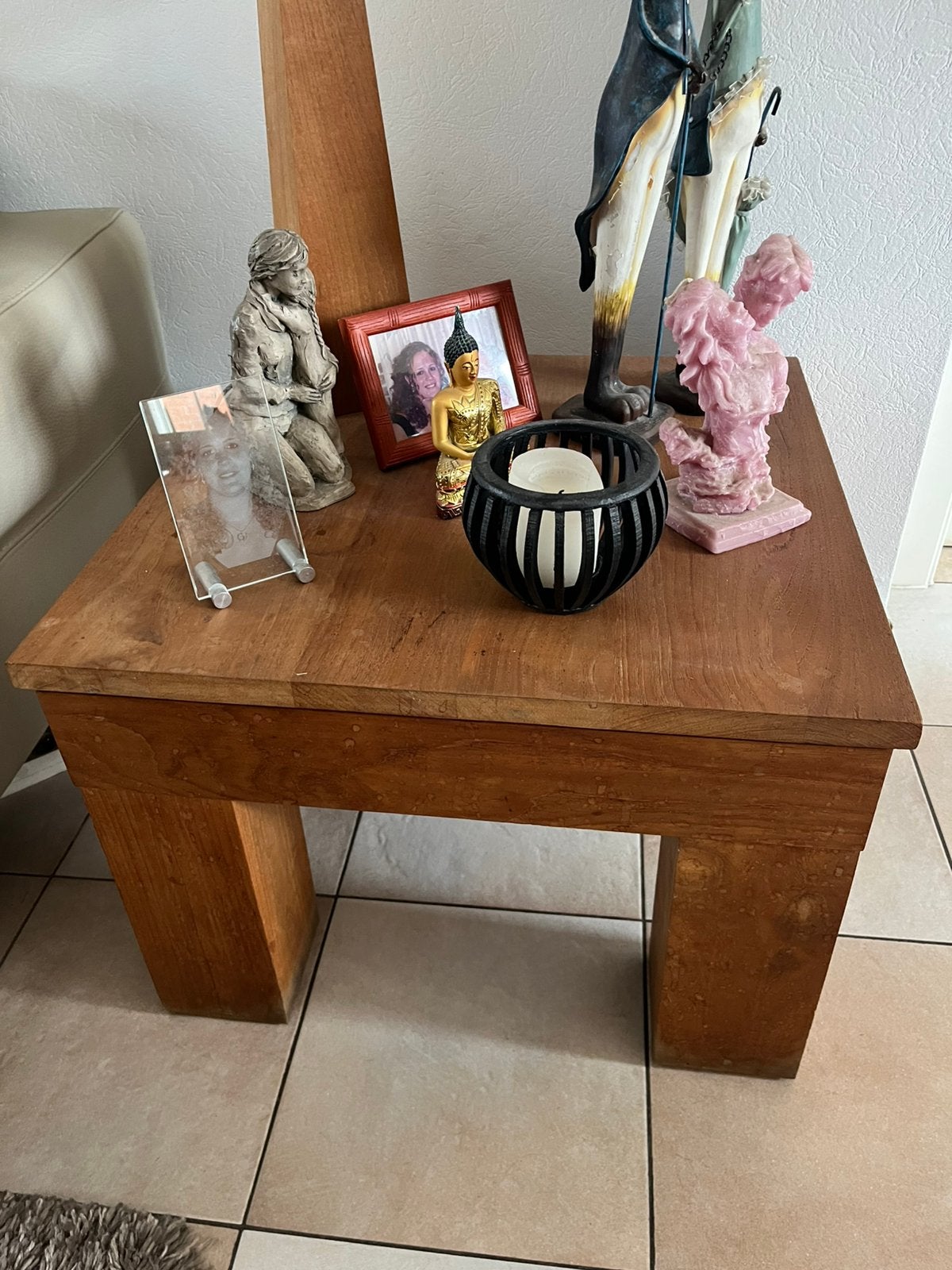 Tafeltje in teak, Huis en Inrichting, Tafels | Salontafels, Ophalen