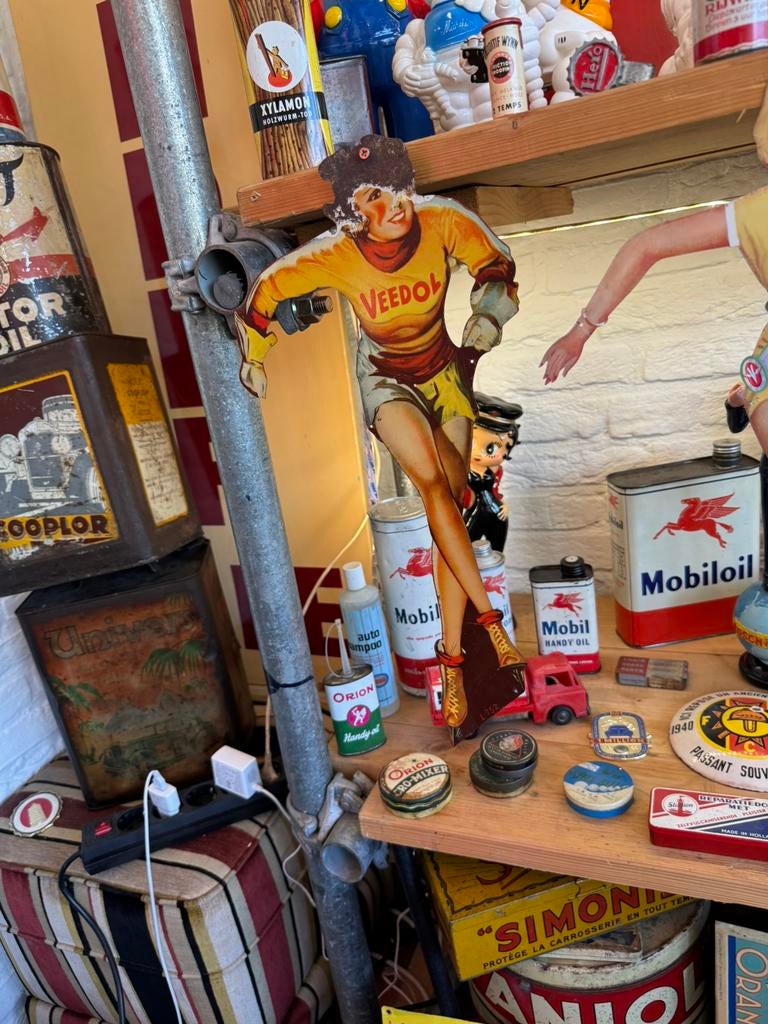 Des tas de vieilles publicités Pin Up !, Enlèvement ou Envoi, Utilisé, Panneau publicitaire