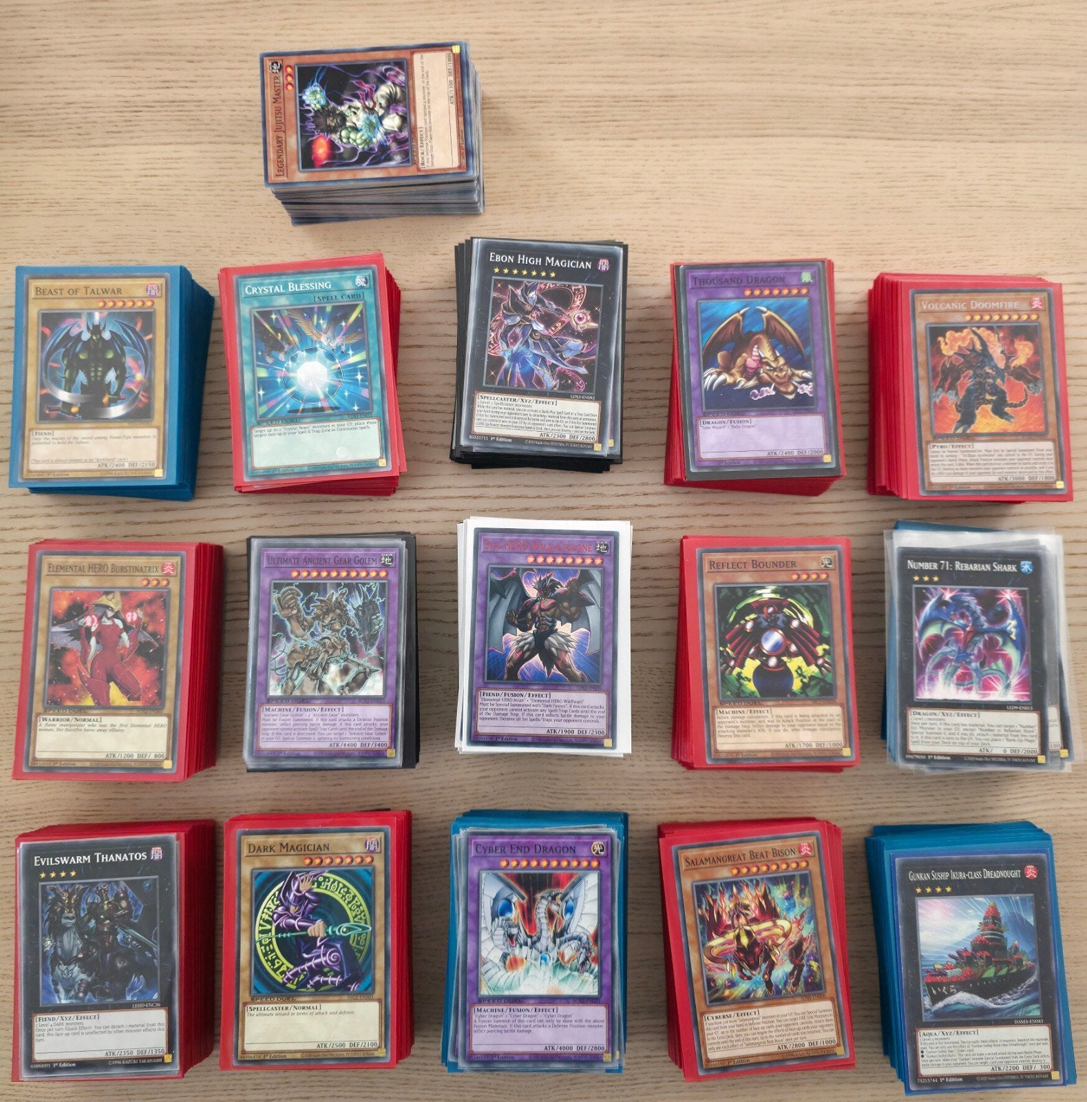15 Yu-gi-oh decks te koop!, Ophalen of Verzenden, Zo goed als nieuw, Meerdere kaarten, Foil