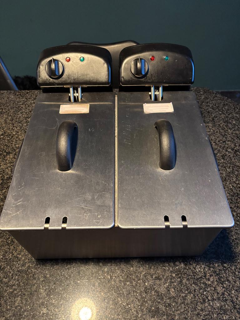 Frietketel dubbel, 2 à 3 litres, Enlèvement, Comme neuf, Pan intérieur amovible
