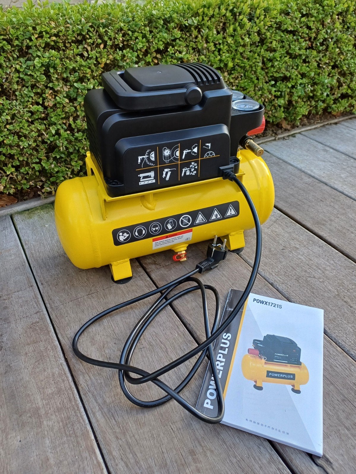 Compressor Powerplus nieuw, 6 tot 10 bar, Ophalen of Verzenden, Zo goed als nieuw, Minder dan 200 liter/min