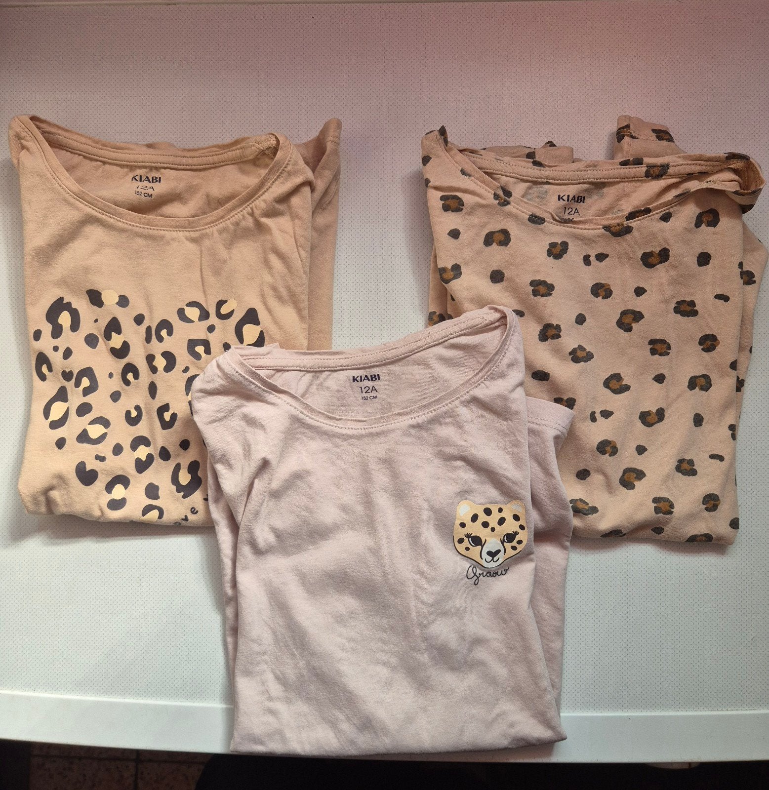 Lot de 3 t-shirts 12ans, Kiabi, Enlèvement ou Envoi, Chemise ou À manches longues, Utilisé